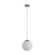 Sphere Opal Glass Shade Pendant Light With Antique Brass Metalware E27 IP20 25W Sphere Opal Glass Shade Pendant Light With Antique Brass Metalware E27 IP20 25W